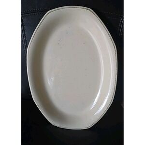 Vintage Cream‎ Dinner Plate Serving Platter Tray Oval Shape Restaurant Ware
